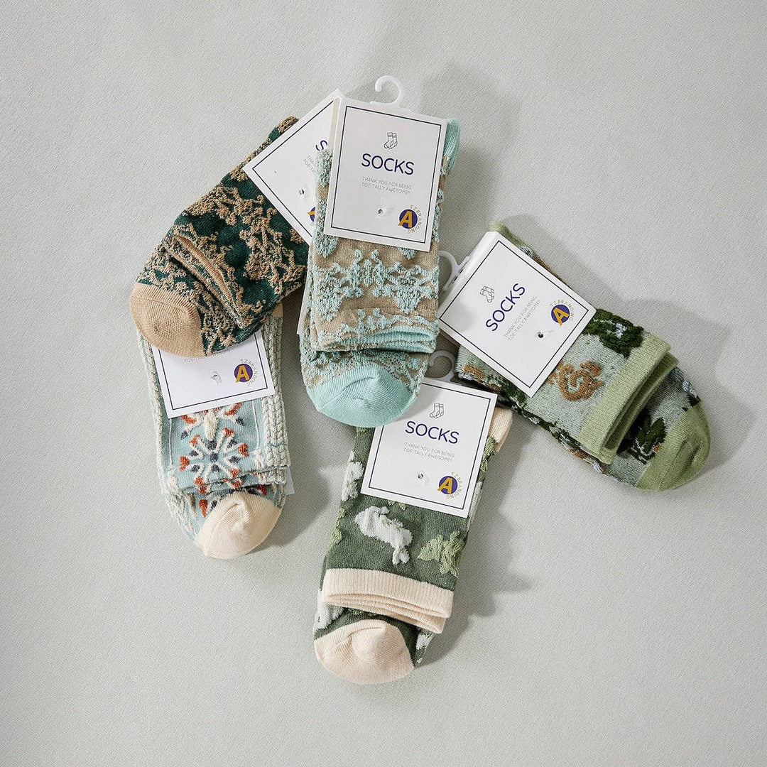 Rufia - Retro Embossed Women's Socks: 2 / One Size