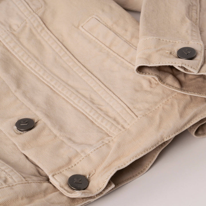 Colored Jean Jacket: Oyster