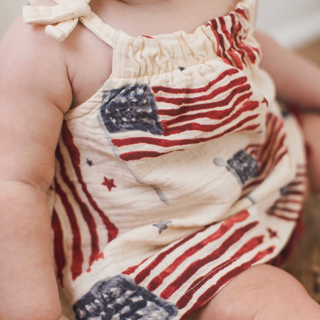 American Flag Girls Tank & Shorts Set