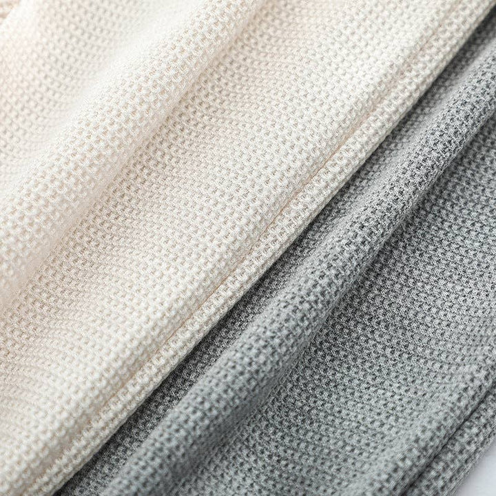 Baby Solid Color Waffle Knit Fabric Coat With Pants 2 Pieces Sets: Grey / 100 (2-3Y)