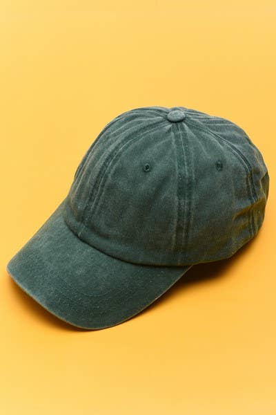 VINTAGE WASHED BASEBALL CAP 40HW702: Washed Military