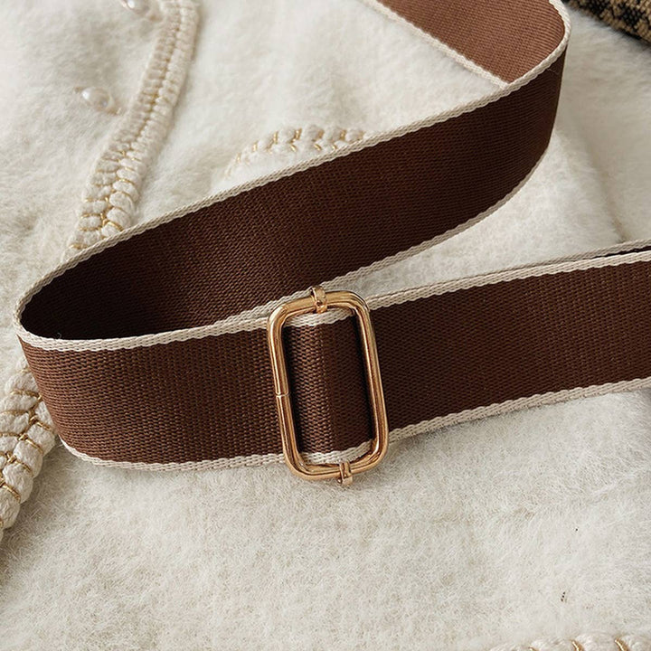 LEOPARD PRINT BLACK CHAIN STRAP FANNY BELT BAG_CWAB0923: BROWN2 / (OS) 1