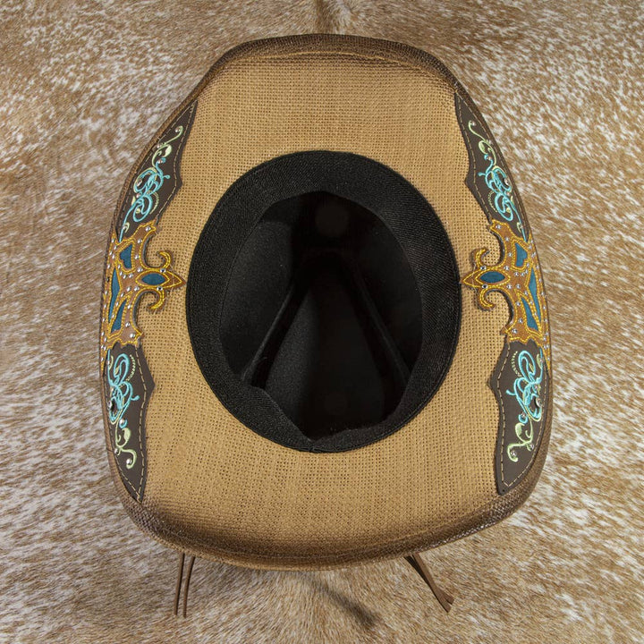 Studded Tooled Band Western Cowboy Hat