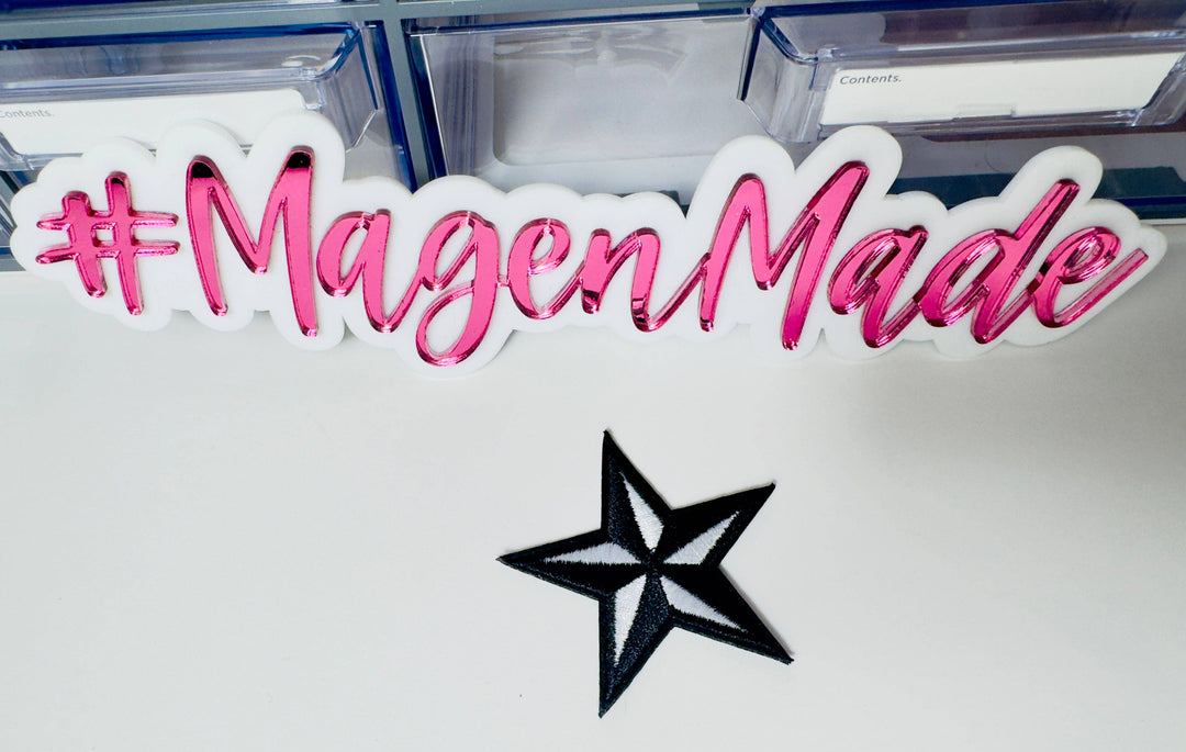 Black and White Embroidered Patch: Default Title