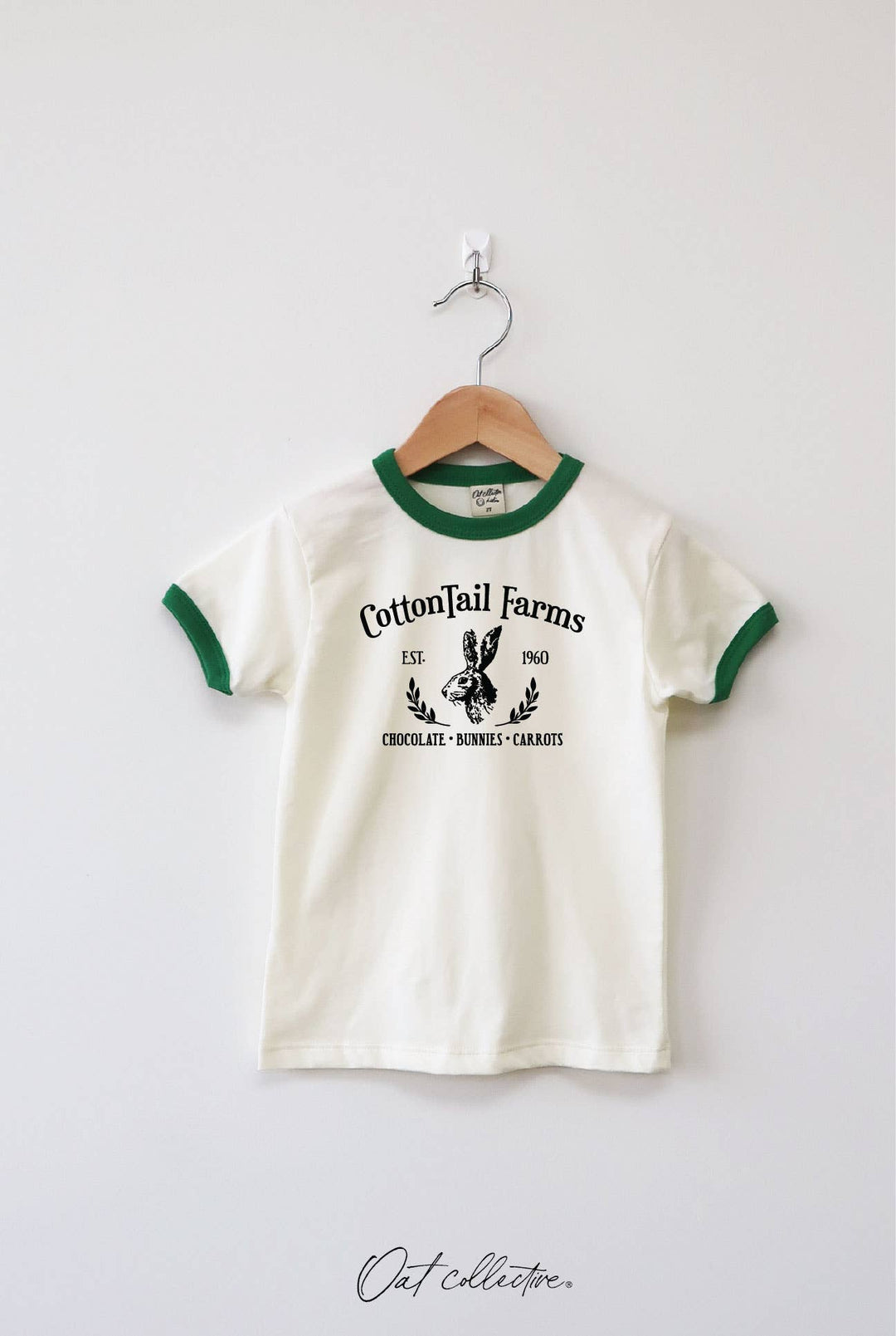 COTTONTAIL FARMS Toddler Unisex Ringer Top : NATURAL/MUSTARD