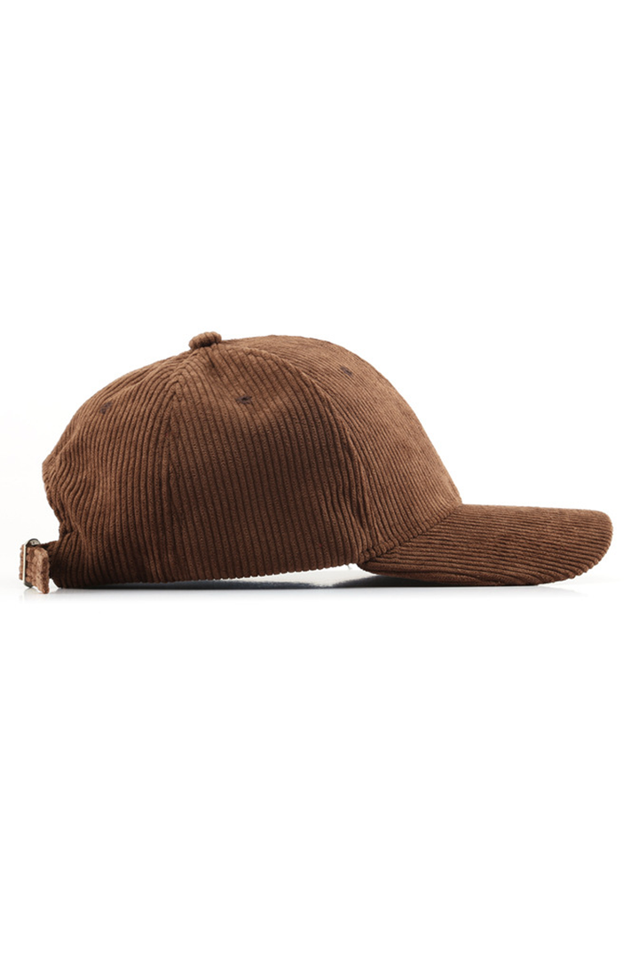 Corduroy Baseball Cap Unisex Winter Warm Outdoor_CWAH0517: BLACK / (OS) 2