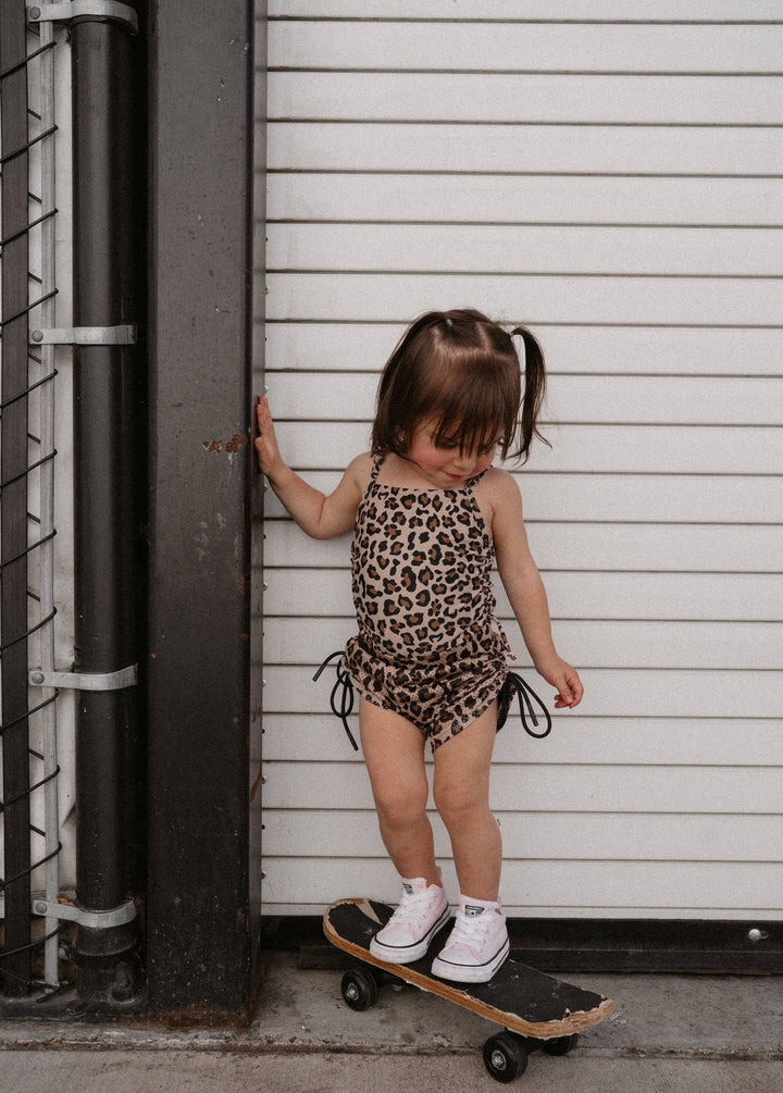Leopard Girls Mesh Shorts