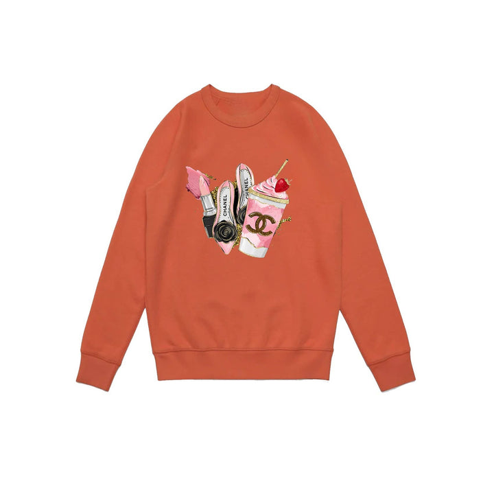 HUC-L4643 FASHION SHOSE GRAPHIC SWEATSHIRT: BLACK / M