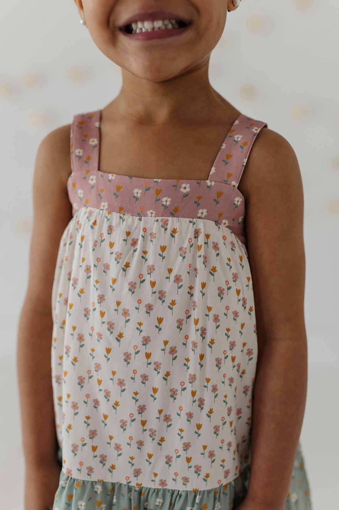Babysprouts Wide Strap Dress: Embroidery Floral