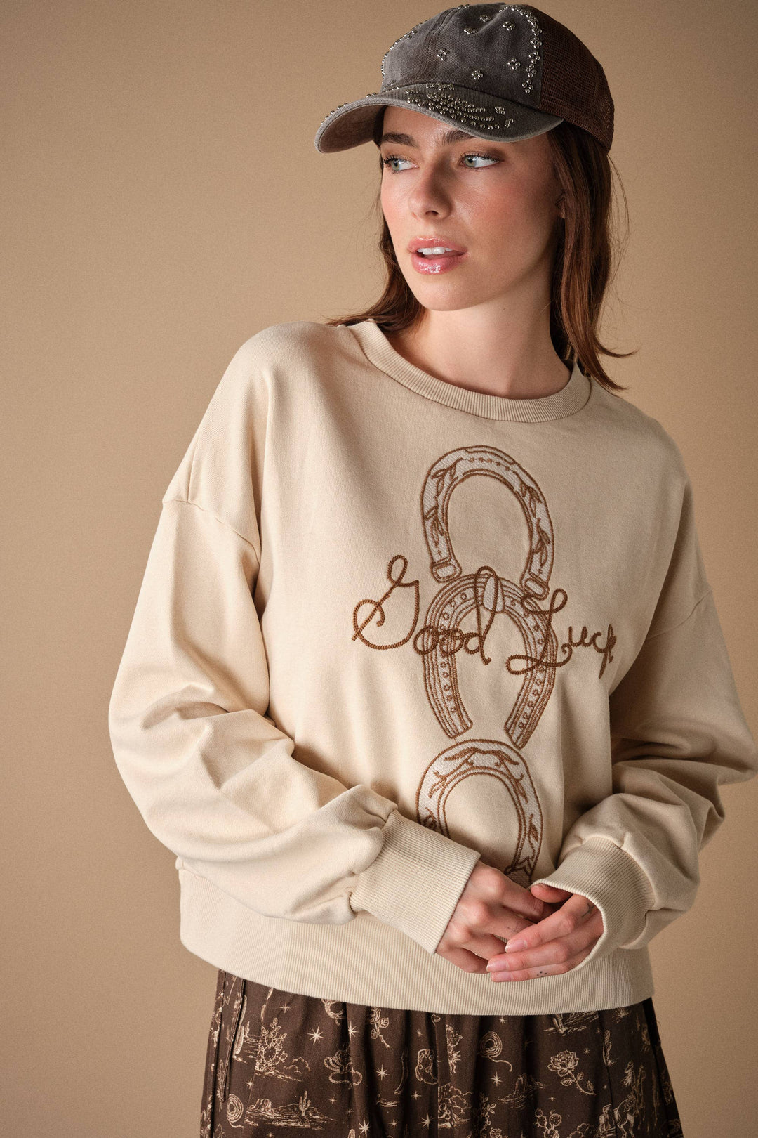Western Horseshoe Mineral Wash Sweatshirt