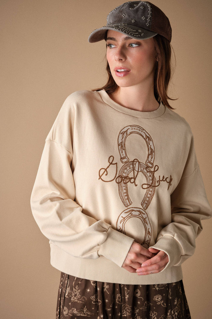 Western Horseshoe Mineral Wash Sweatshirt