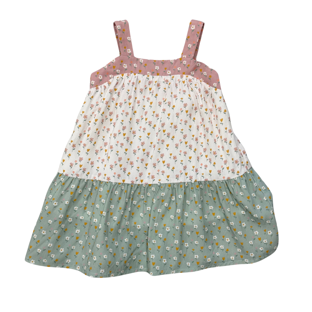 Babysprouts Wide Strap Dress: Embroidery Floral