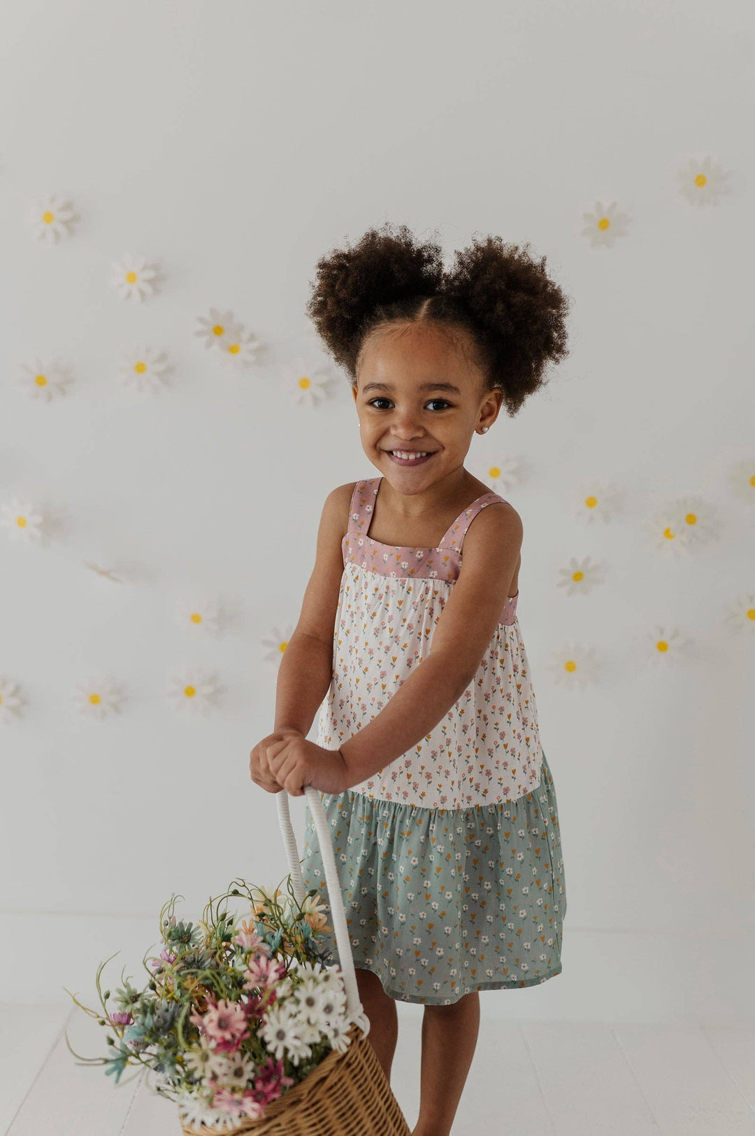 Babysprouts Wide Strap Dress: Embroidery Floral