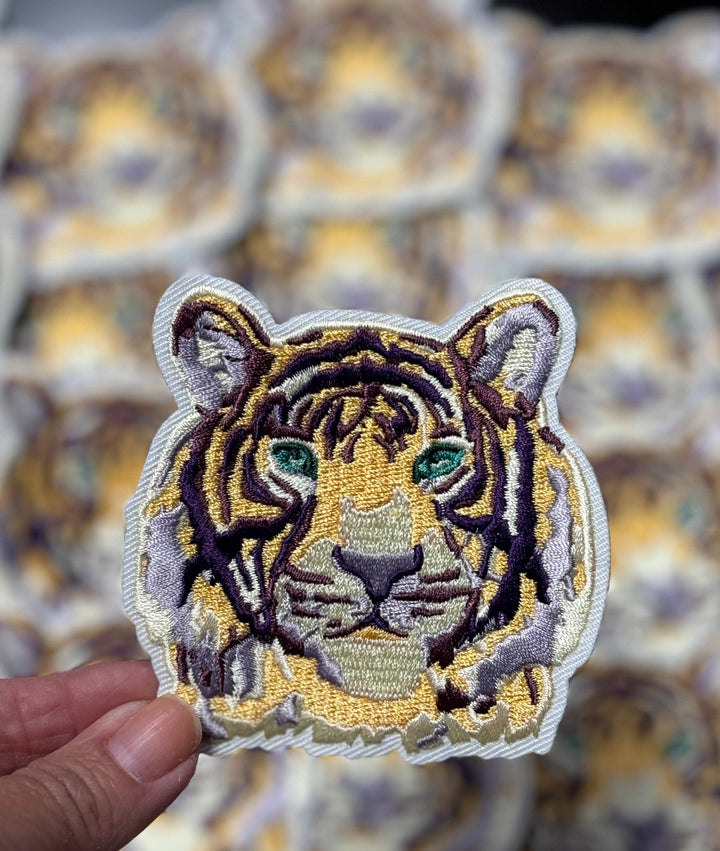 Tiger Patch, Mascot Patch, Small Patches, Embroidery Patch, Iron on Patch, Trucker Hat Patch, Preppy Patch, Bag Patch, Game Day