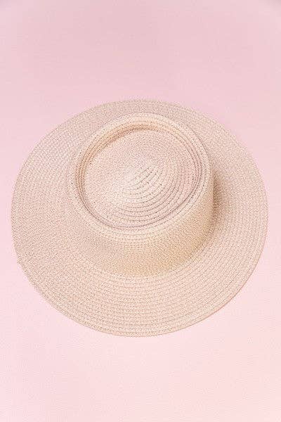 CLASSIC BOATER STRAW SUN HATS | 40HW603: IVORY