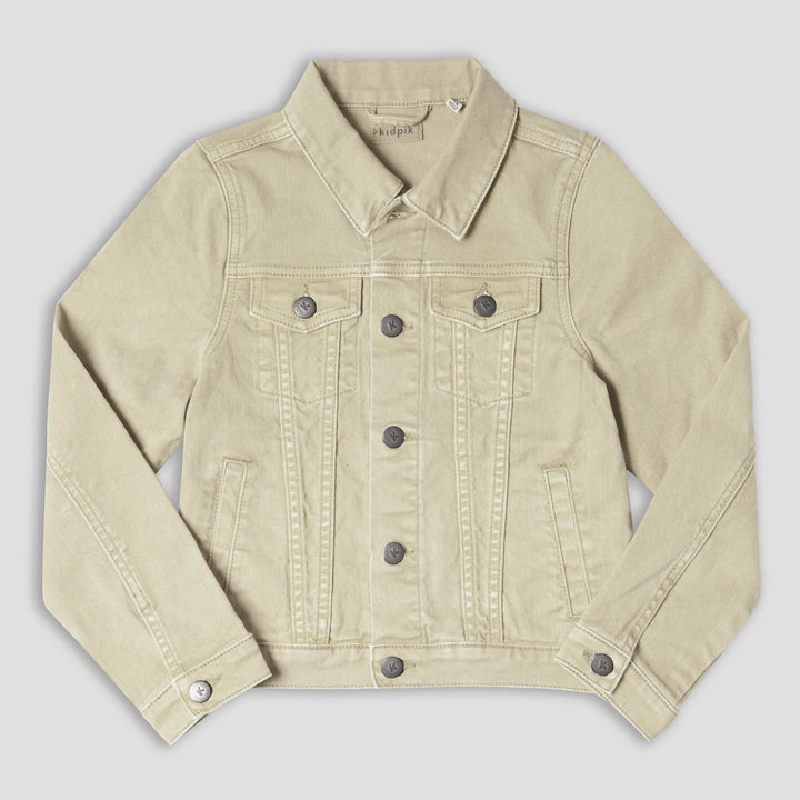 Colored Jean Jacket: Oyster