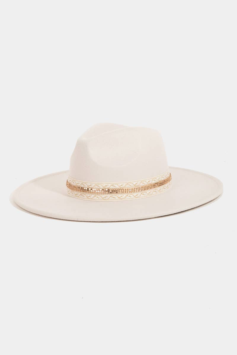 Ribbon Bow Fedora Hat: BR
