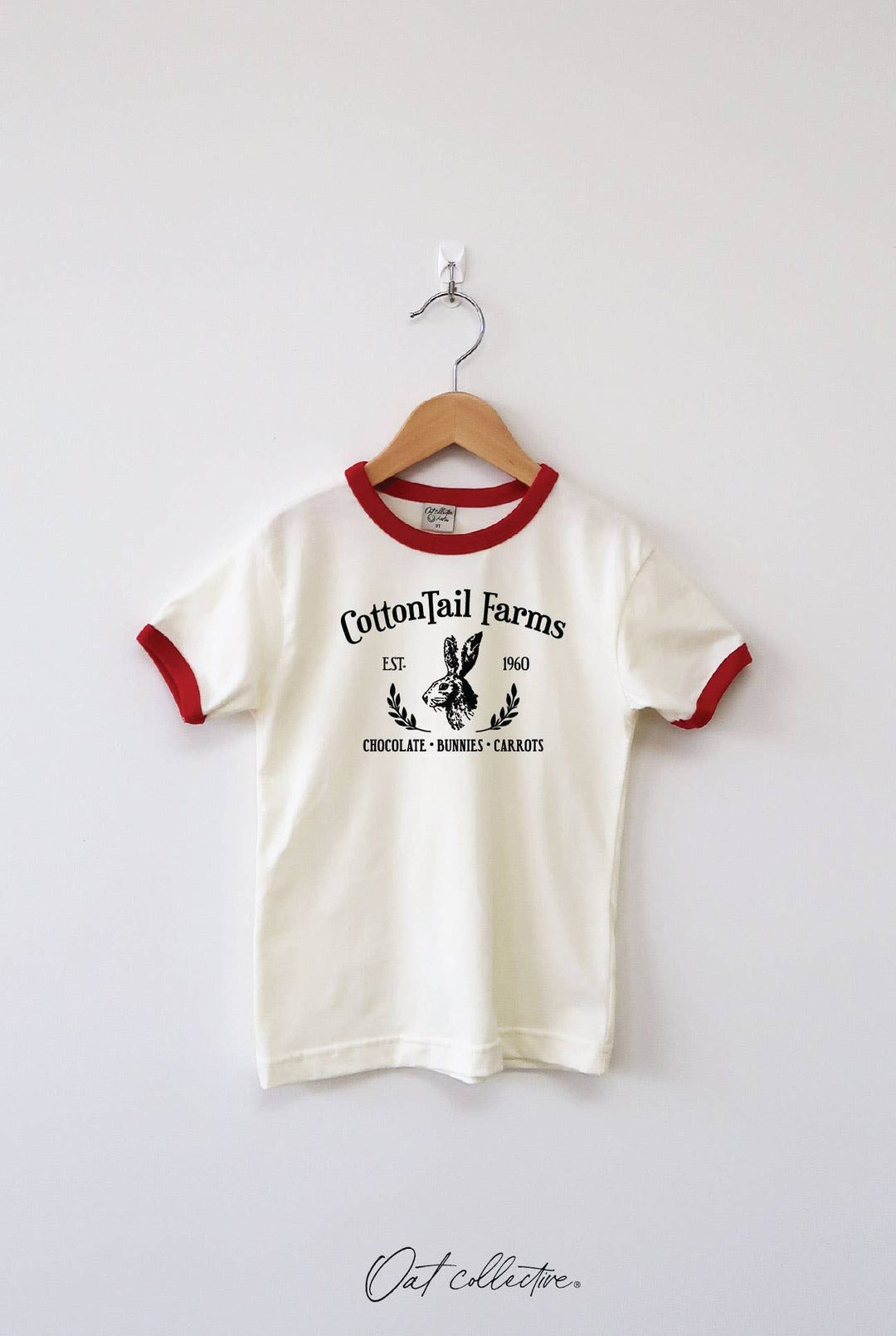 COTTONTAIL FARMS Toddler Unisex Ringer Top : NATURAL/MUSTARD