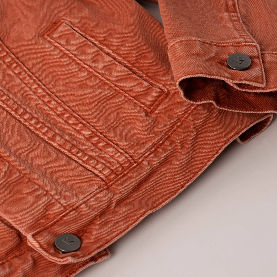 Colored Jean Jacket: Oyster