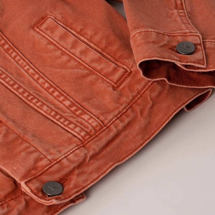 Colored Jean Jacket: Oyster
