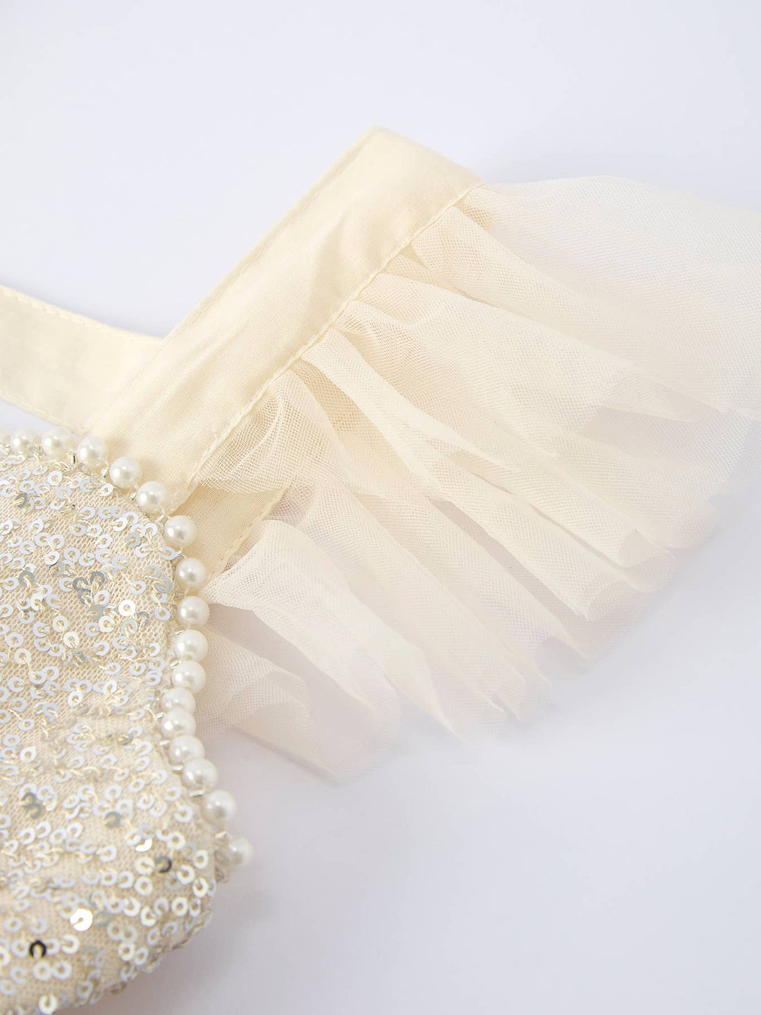 Sparkly Champagne Layered Party Girls Dress with Bag