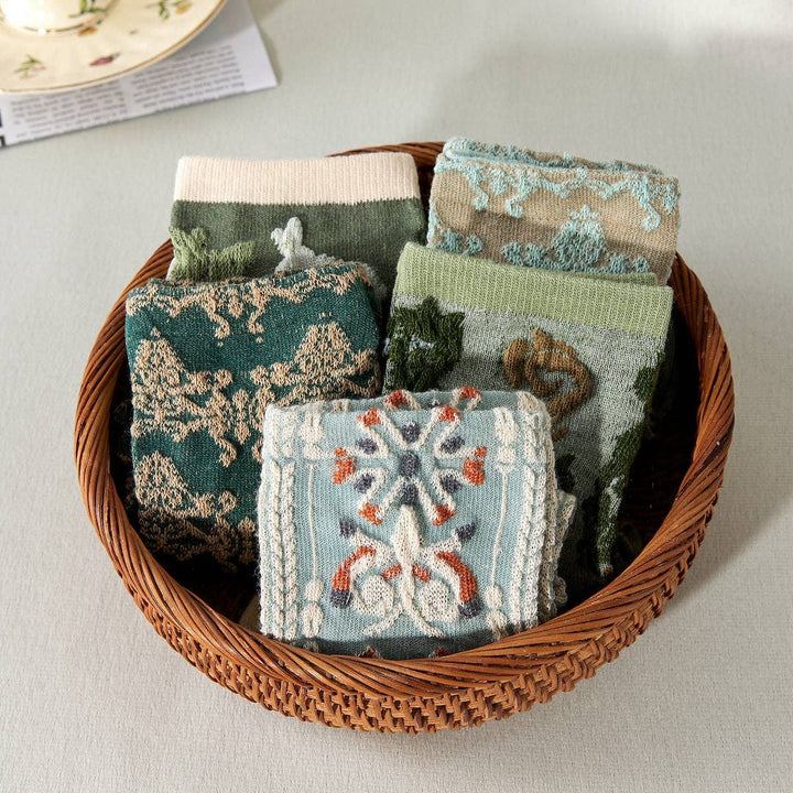 Rufia - Retro Embossed Women's Socks: 1 / One Size