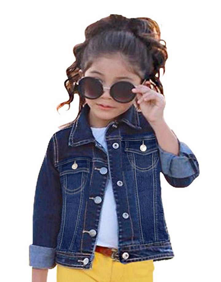 SO GDJ-18-9623B Girl's Basic Denim Jacket: Midnight / 8/10(M)