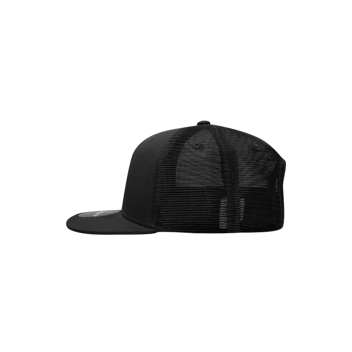 Decky 5010 - Kids Youth Trucker Hat, Flat Bill Snapback - 50: Black