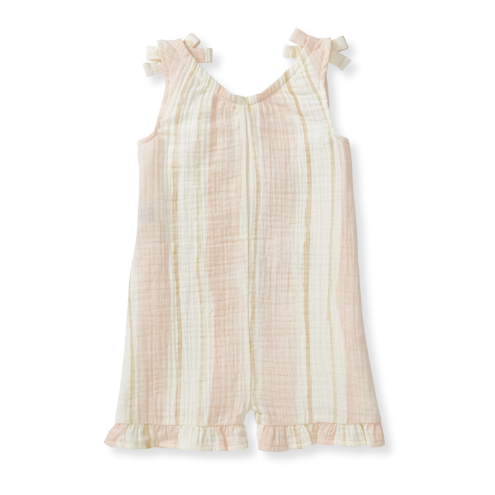 Pacific Stripe Organic Girls Romper