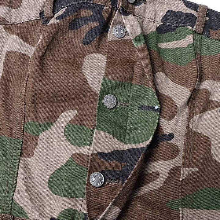 Camouflage Strapless Wide Leg Jumpsuit
