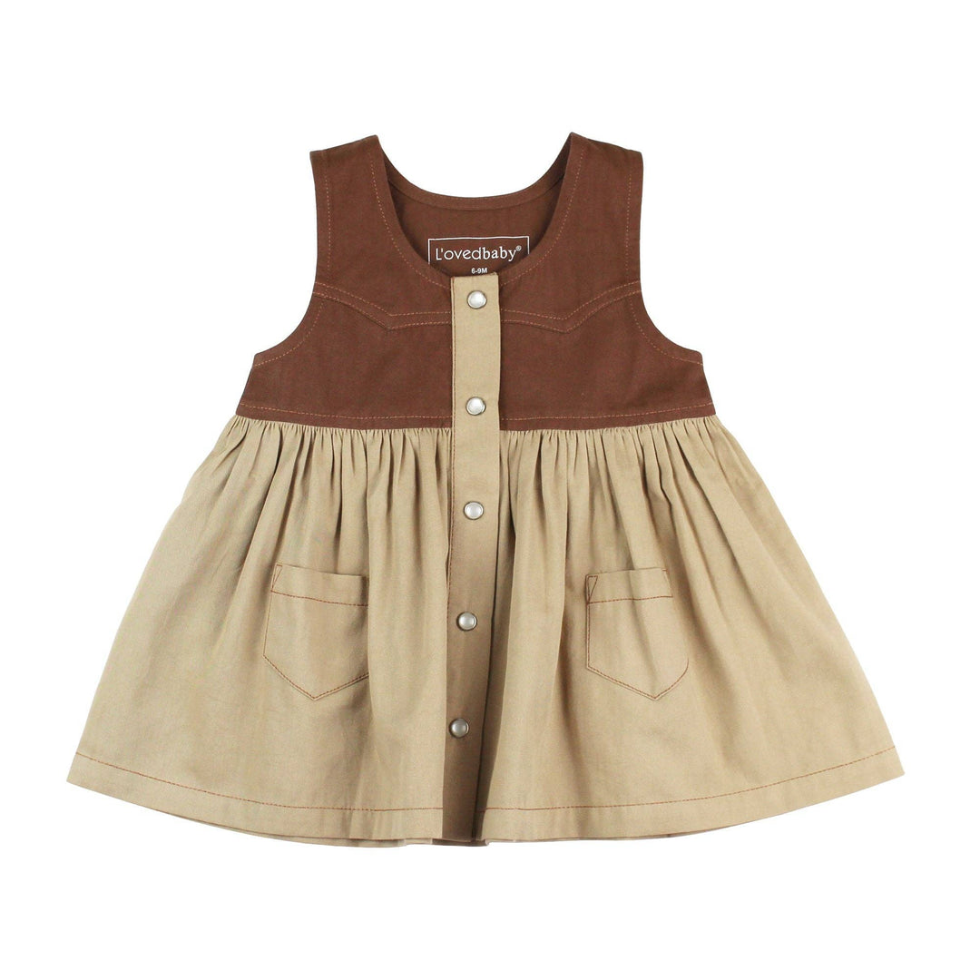Oatmeal | Organic Sleeveless Western Dress