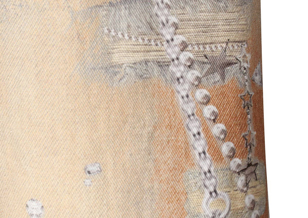 PT28 Retro Chain Print Loose Wide-Leg Dopamine Jeans: Color as pictures / English / S