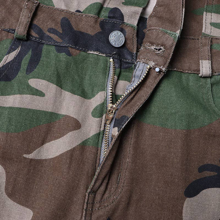 Camouflage Strapless Wide Leg Jumpsuit