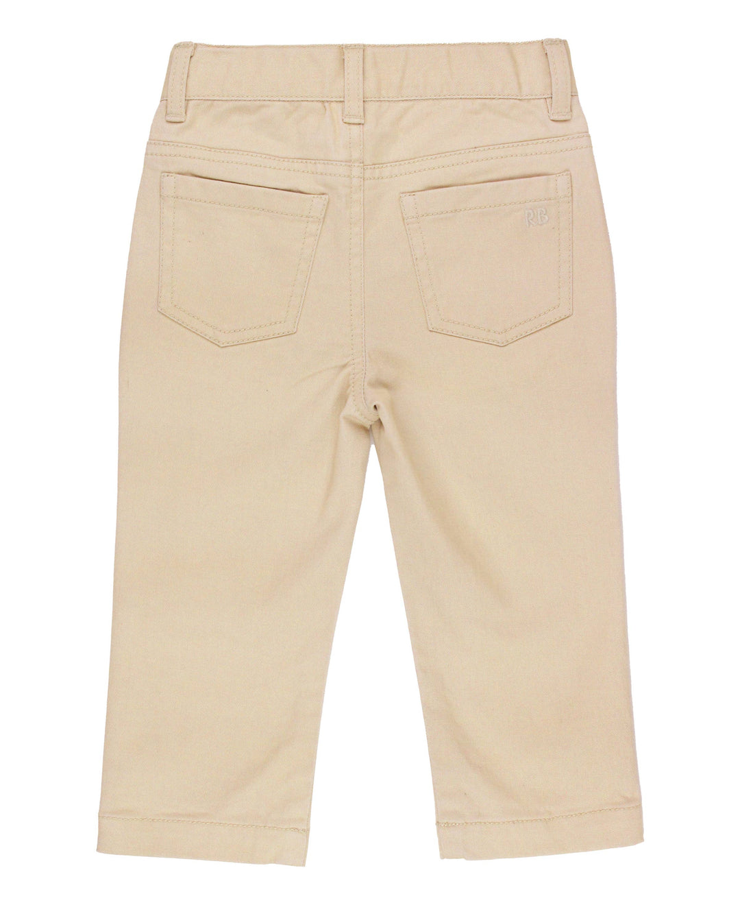 Boys Khaki Stretch Chino Pants: Off-White / 4T