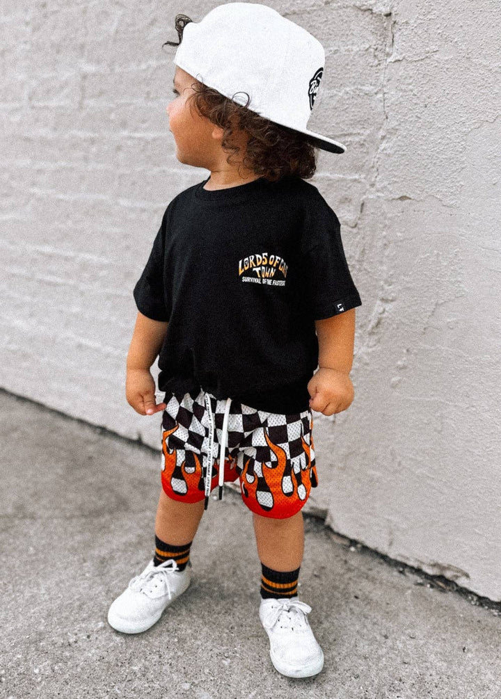 Heater Mesh Shorts Checkers Boys