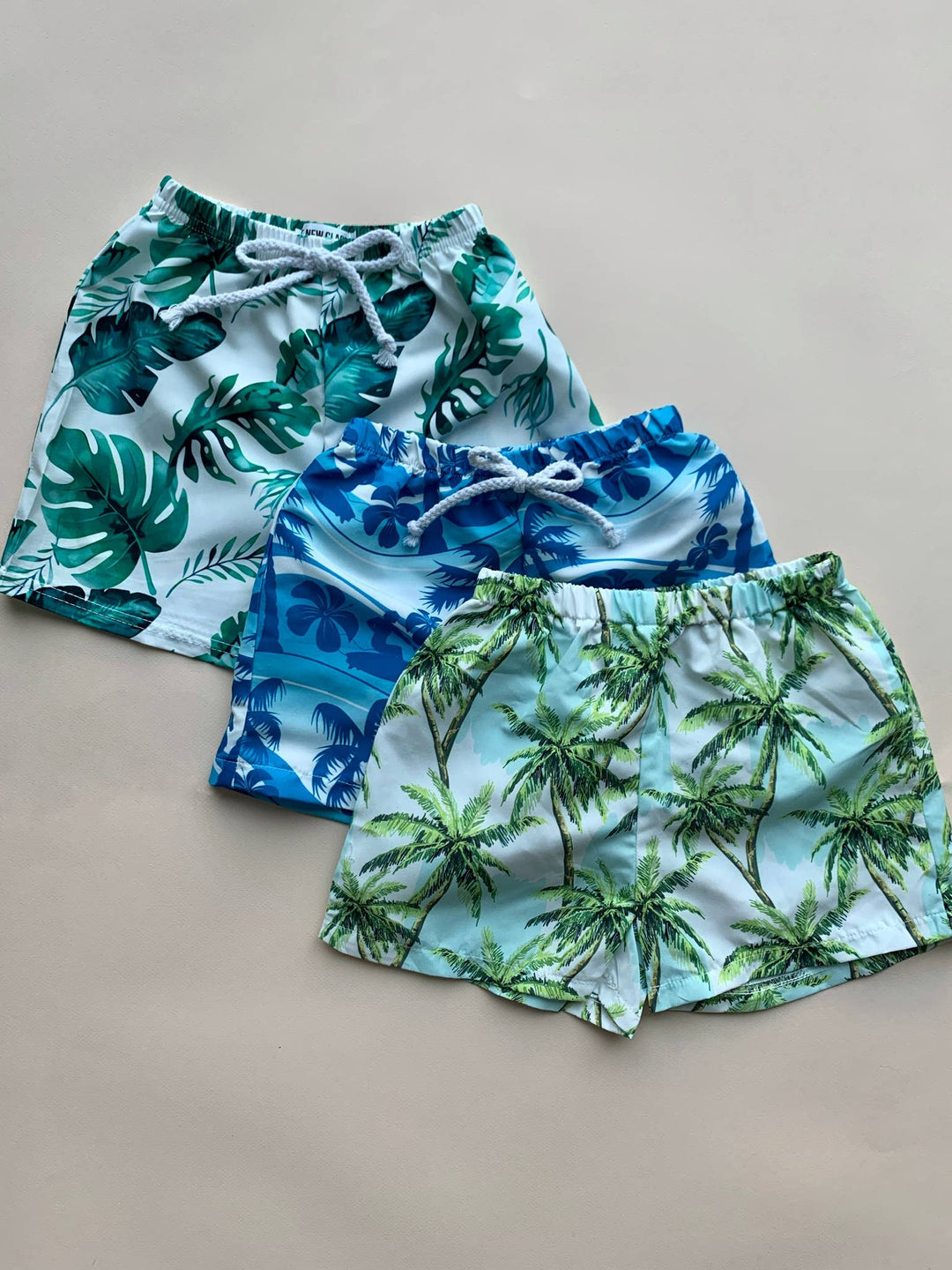 Luau Swim Shorts: Palm trees