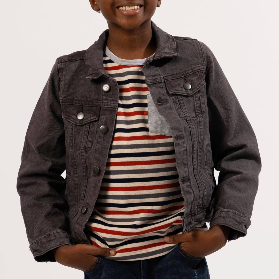 Colored Jean Jacket: Oyster