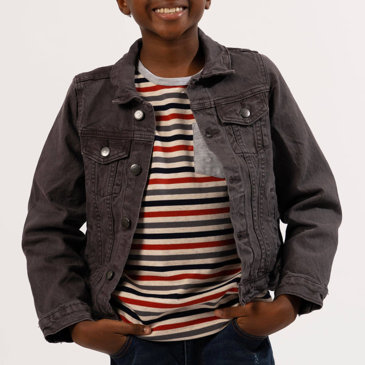 Colored Jean Jacket: Oyster