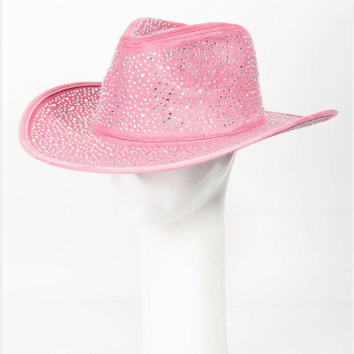 Western Rhinestone Studded Cowboy Hat: PU
