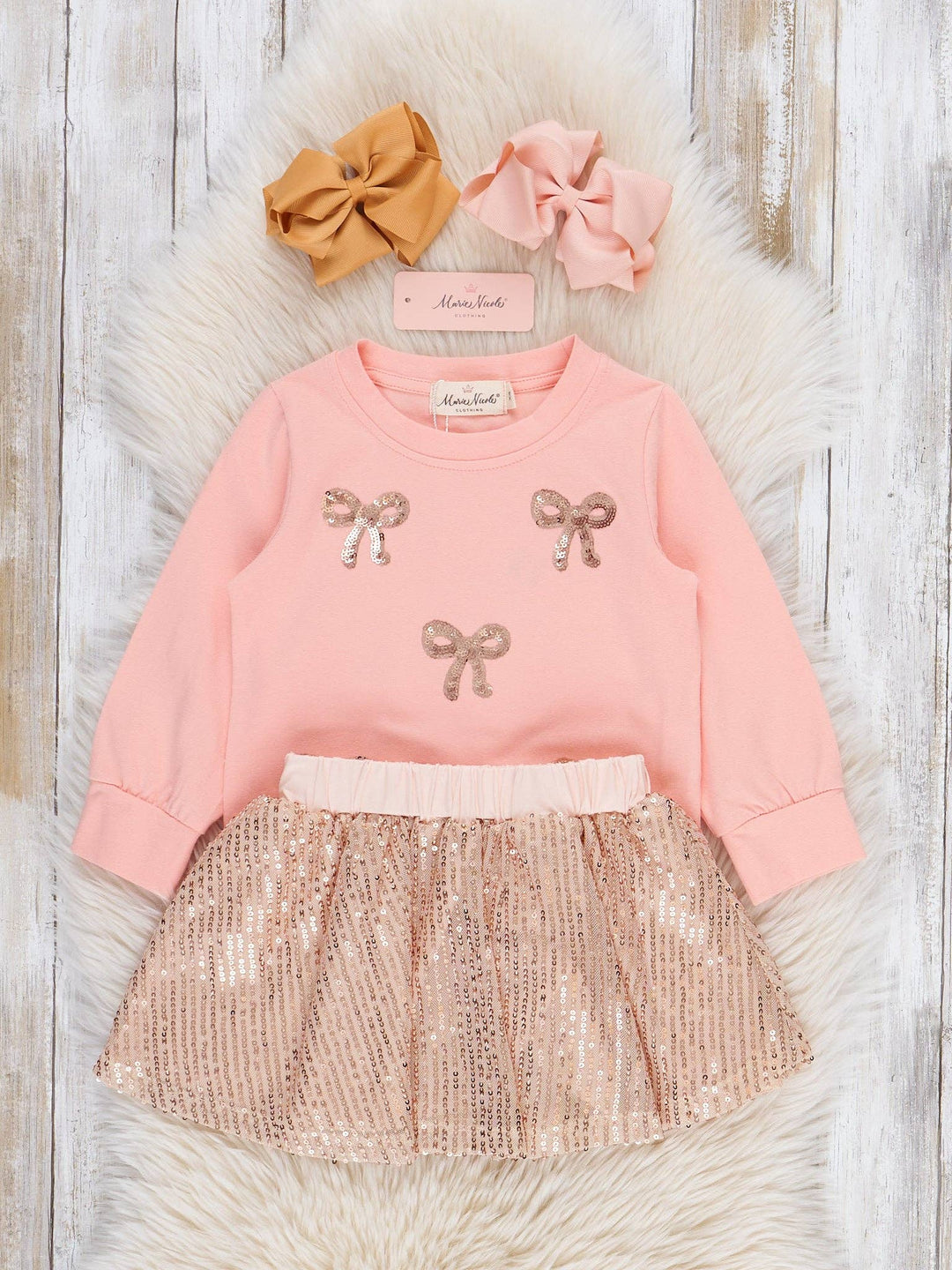 Sparkle Bow Tulle Skirt Outfit: XXXS(6/12mos)