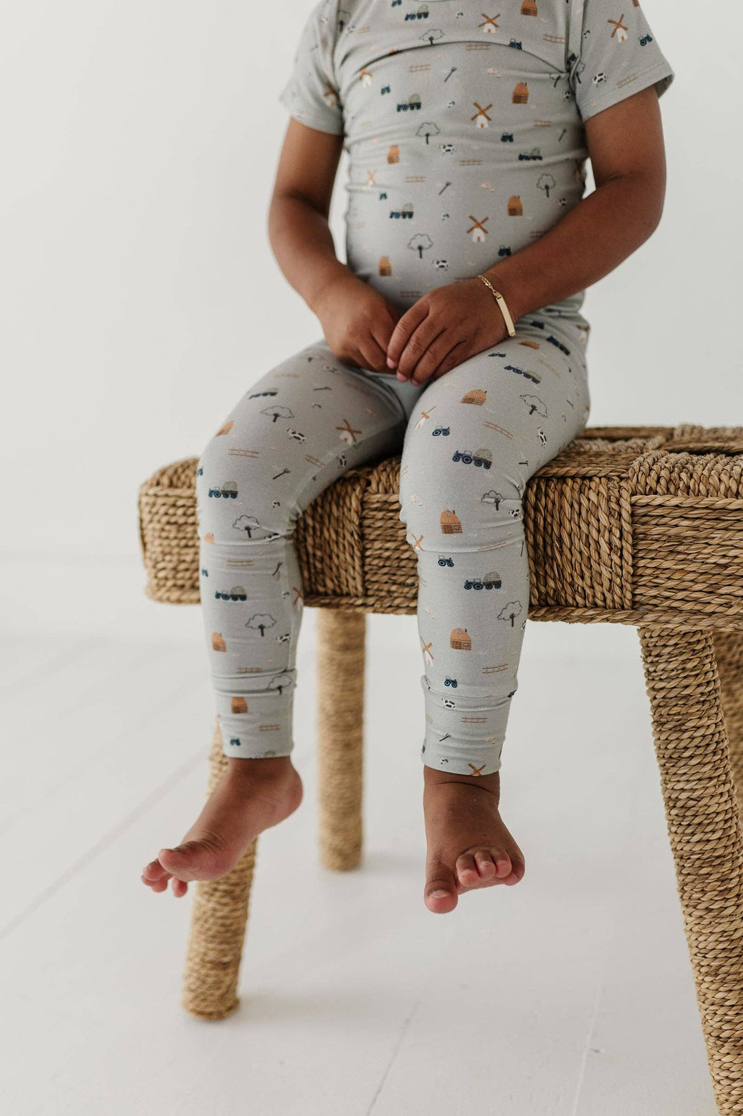 Babysprouts Short Sleeve Lounge Set: Dirt Bikes