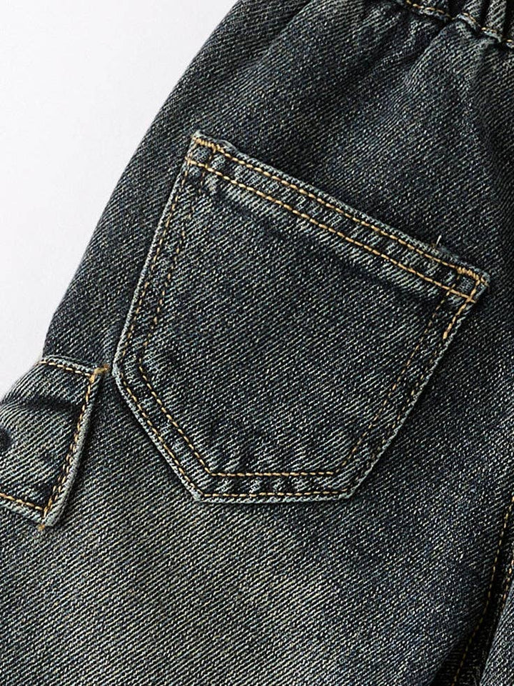 Girls Bow Stretch Wide-Leg Jeans: 3 / Black