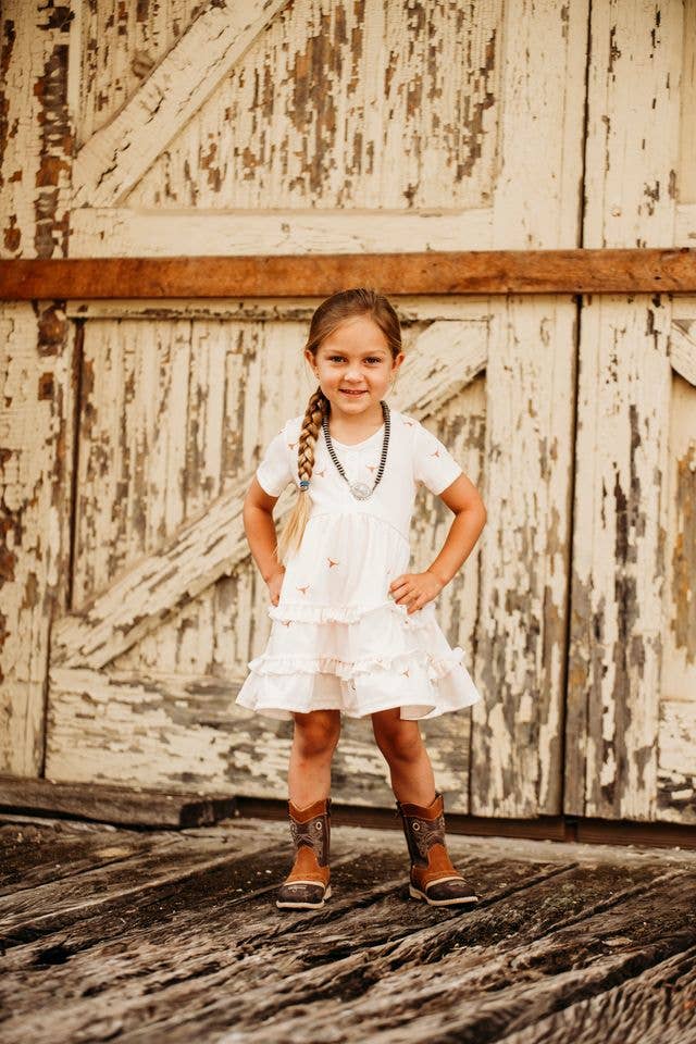 Desert Print SS Dress Girls