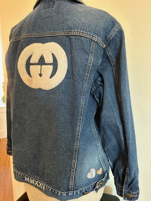 MOMMY AND ME GUCCI INSPIRED DENIM JACKETS