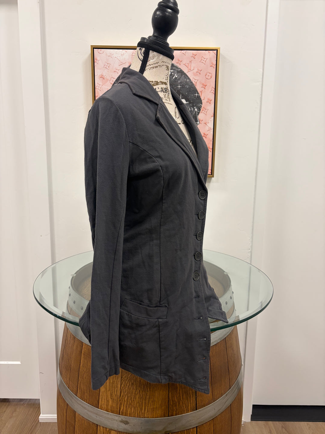 Asymmetrical Jacket Charcoal