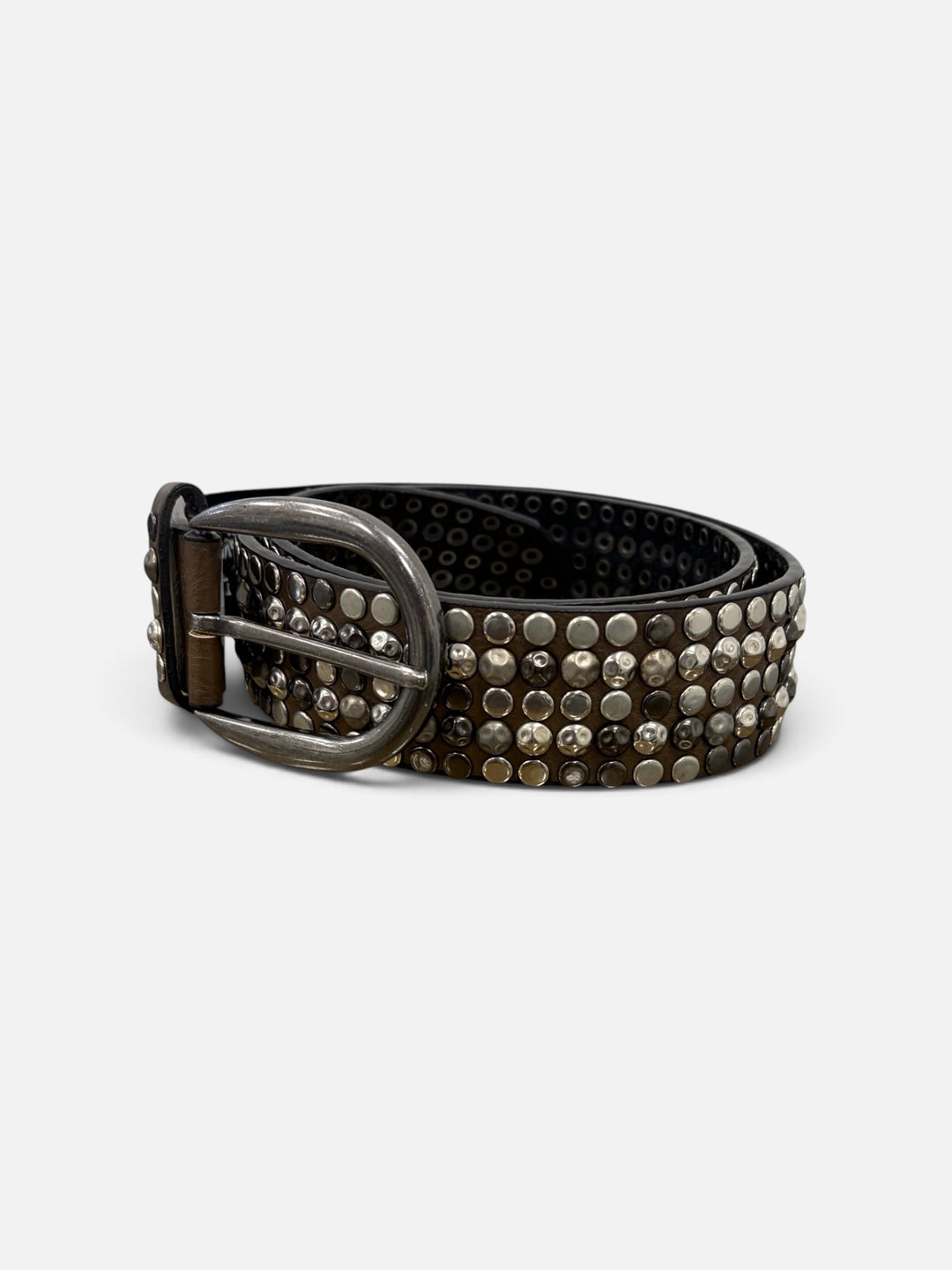Italian Leather Belt with Studs