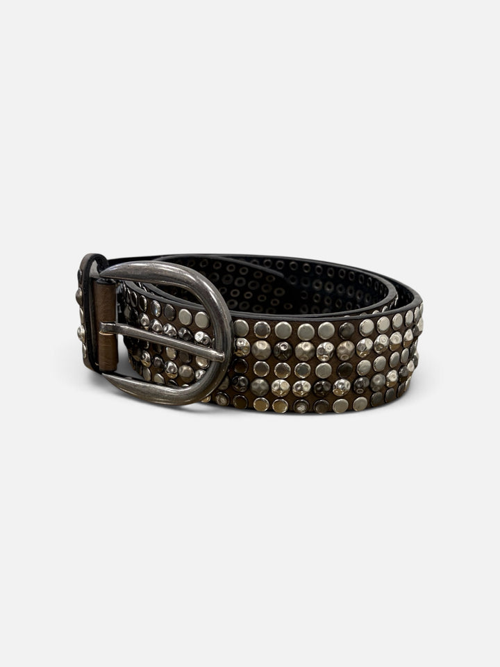 Italian Leather Belt with Studs