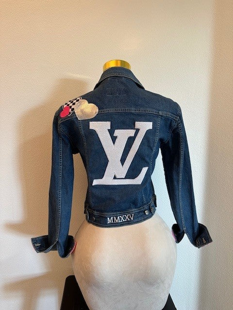 MOMMY AND ME LOUIS VUITTON INSPIRED CUSTOM DENIM JACKETS