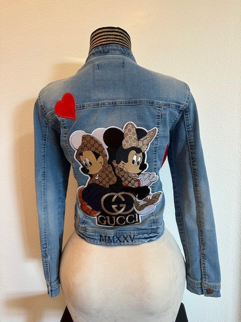 MICKEY AND MINNIE GUCCI INSPIRED CUSTOM DENIM JACKET