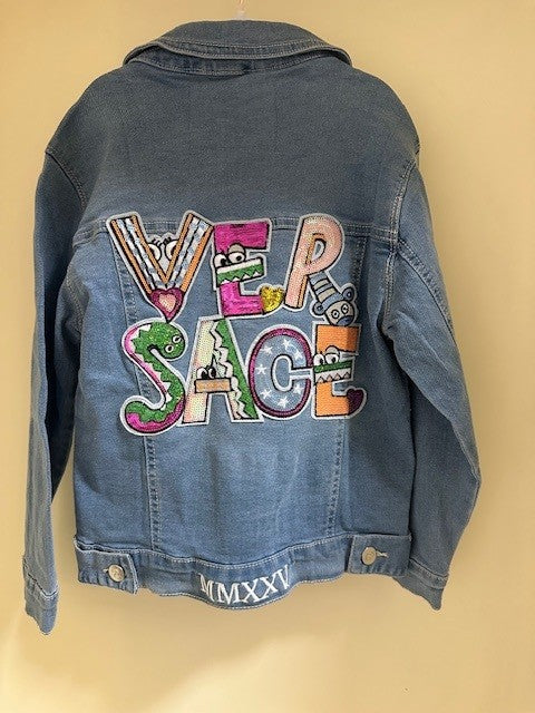 MOMMY AND ME VERSACE INSPIRED DENIM JACKET